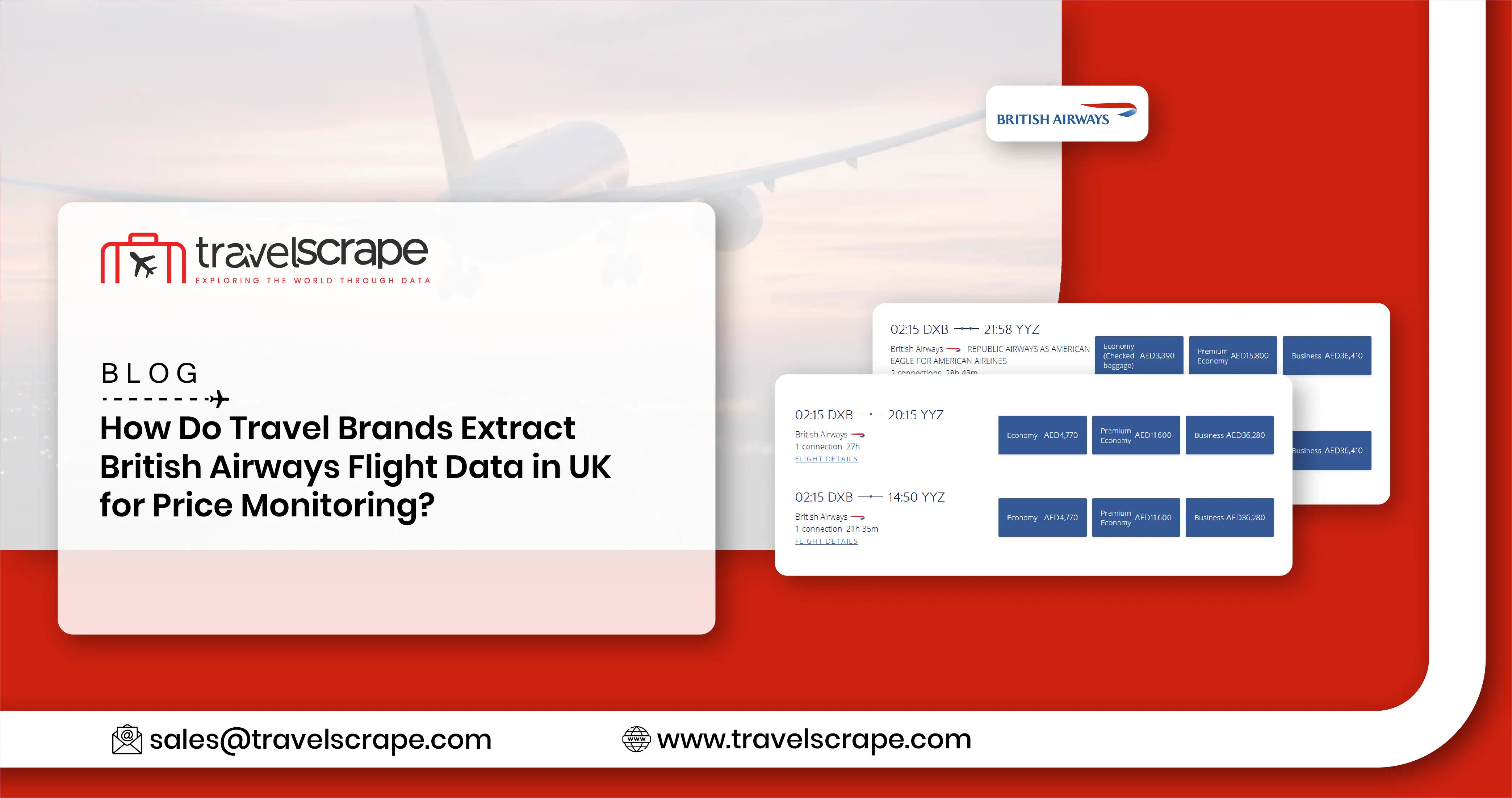 Extract British Airways Flight Data in UK for Price Monitoring